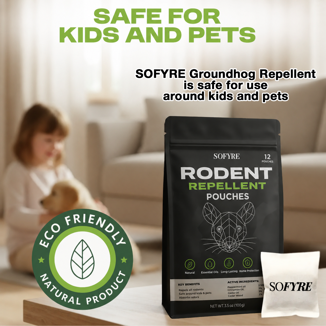 Groundhog Repellent Pouches