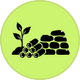 Gardens, wood piles, and rock walls