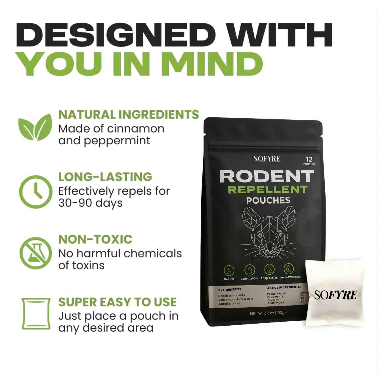 Groundhog Repellent Pouches