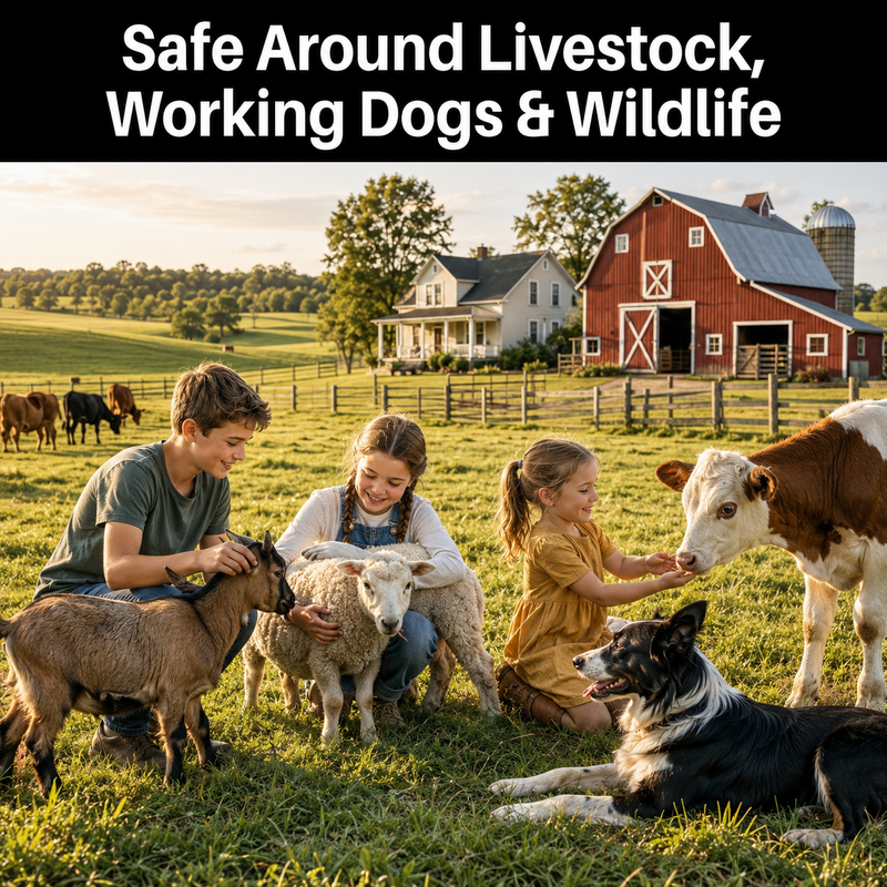 Safe Around Livestock, Working Dogs & Barn Cats