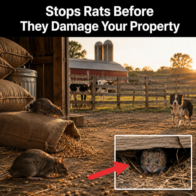Lasts 3 Months — Even in Dusty Barns & Cold Sheds